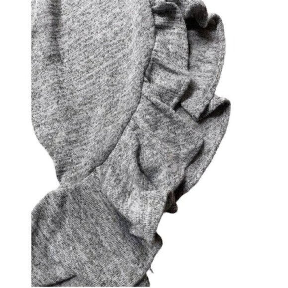 Banana Republic 3/4 Flutter Flared Sleeve Light Heather Gray Top Women’s S - Picture 6 of 8